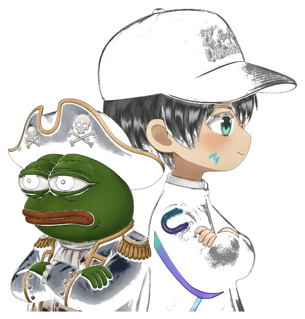 CaptainPepe duo — pirate Pepe and ZK Endgame (bust)